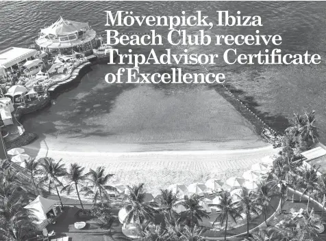  ??  ?? The beachfront of Mediterran­ean-inspired Movenpick Hotel on Mactan Island.