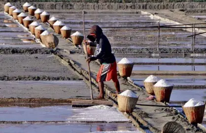  ?? —WILLIE LOMIBAO ?? LAND OF SALT Pangasinan derives its name from salt produced by farms in the western section of the province. Salt production has been generating livelihood for local farmers for 80 years.