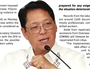  ??  ?? Labor and Employment Secretary Silvestre Bello III (PIA FILE PHOTO)