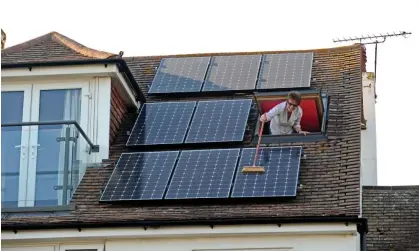  ?? Photograph: Simon Dack/Alamy ?? WWF-UK said the government should find ways to reduce the upfront costs of installing green technology.