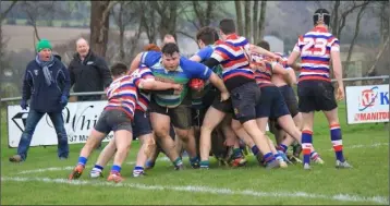  ??  ?? Gorey’s Jack Ryan leads the maul towards the line.