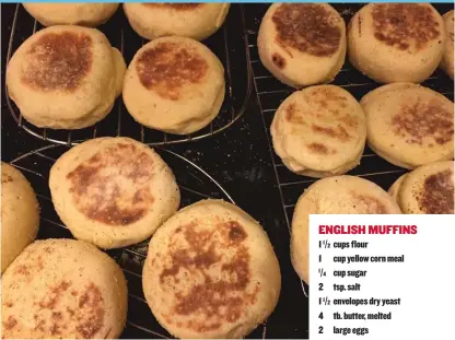  ?? | NEIL STEINBERG/ SUN- TIMES ?? Columnist Neil Steinberg made English muffins froma reader’s recipe.