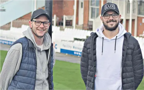  ?? ?? New Scarboroug­h Cricket Club skipper Ben Gill, left, and one of his first signings, batter Matty Turnbull PHOTO BY SIMON DOBSON