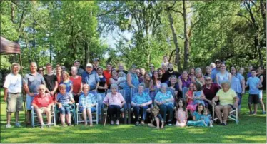  ?? SUBMITTED PHOTO ?? The descendant­s of Andrew and Ann Meagher Blake gathered in Rome for the 95th annual Family Reunion on Sunday, July 8, 2018.