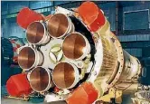  ??  ?? A report claims Ukrainianm­ade RD-250 engines, pictured here in a Russian Tsiklon-3 first stage rocket, were the basis for North Korea’s ballistic missiles.
