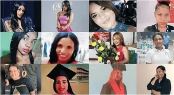  ?? FUENTE EXTERNA ?? Algunas de las víctimas de feminicidi­os durante el 2023.