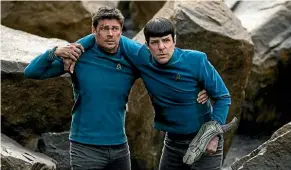  ??  ?? Kiwi actor Karl Urban, left, and Zachary Quinto as Dr McCoy and Mr Spock in Star Trek Beyond.