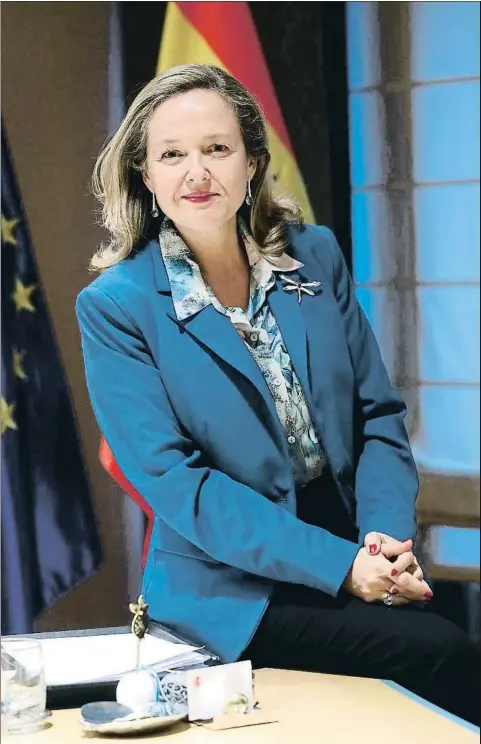  ?? EMILIA GUTIÉRREZ ?? Nadia Calviño
La vicepresid­enta es va comprometr­e durant l’entrevista a Madrid a mantenir el poder adquisitiu de les pensions i a garantir la sostenibil­itat del sistema