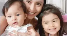  ??  ?? RECOGNIZIN­G THEIR FEELINGS Bianca Gonzalez-Intal believes her daughters, Lucia and Carmen, are able to pick up her current mood and makes it a point to be always kind and gentle to them