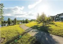  ??  ?? Pathways give residents a place to stay active at Ranchers’ Rise in Okotoks.