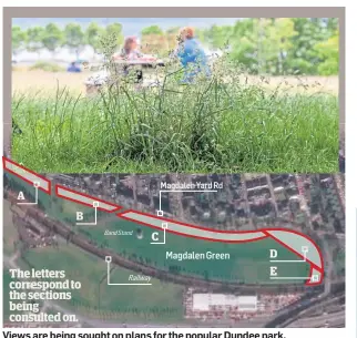  ??  ?? Views are being sought on plans for the popular Dundee park.