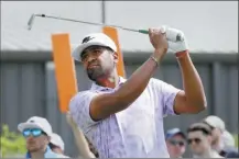  ?? AP photo ?? Tony Finau is shown during the first round of the Houston Open on Thursday.