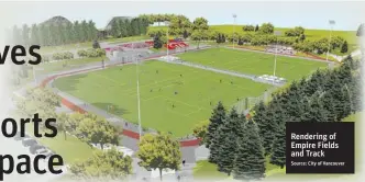  ?? Source: City of Vancouver ?? Rendering of Empire Fields and Track