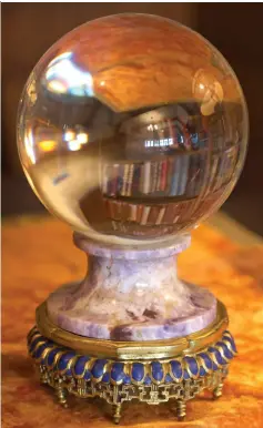  ?? ?? Below: A crystal ball is among the possession­s of William Lyon Mackenzie King that can be seen at Laurier House National Historic Site in Ottawa.