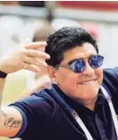  ?? AFP ?? Diego Maradona vio el juego ante Francia desde la gradería.