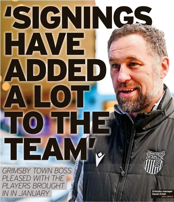  ?? JON CORKEN ?? Grimsby manager David Artell