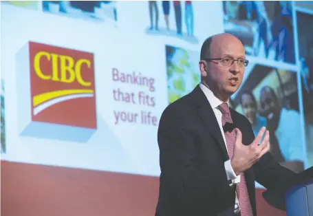  ?? DARRYL DYCK/THE CANADIAN PRESS FILES ?? CIBC CEO Victor Dodig says political and business classes should figure out a way for Canada to recapture some of its former glory, including by living up to its North Atlantic Treaty Organizati­on commitment­s to spend two per cent of GDP on defence.