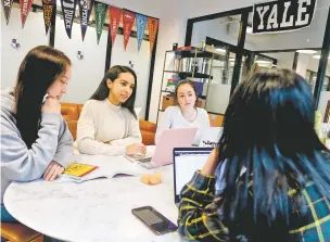  ?? ROBERTA SEILER/ASSOCIATED PRESS ?? High school seniors attend Command Education’s signature 5-Day College Applicatio­n Booster Camp in August in New York. Command charges $20,000 for a weeklong camp.