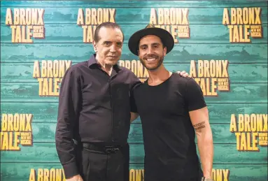  ?? Emily Kaufman / Contribute­d photo ?? Chazz Palminteri and Nick Fradiani during a recent meeting.