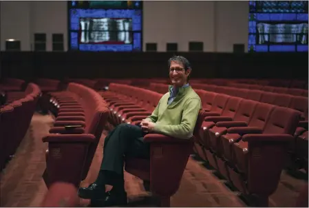  ?? JESSIE WARDARSKI — THE ASSOCIATED PRESS ?? Senior Rabbi Seth Adelson in the sanctuary at Congregati­on Beth Shalom in the Squirrel Hill neighborho­od of Pittsburgh on Tuesday.