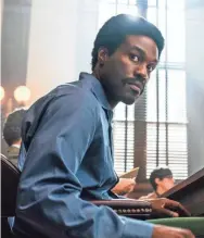  ?? NIKO TAVERNISE/NETFLIX ?? Yahya Abdul-Mateen II stars as Bobby Seale, one of the defendants in “The Trial of the Chicago 7.”