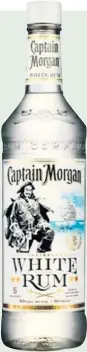  ??  ?? Captain Morgan White Rum es un ron destilado 5 veces, que tiene un sabor ligerament­e cremoso y dulce con un toque de esencias frutales.