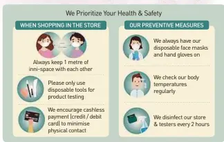  ??  ?? Innisfree has come out with health posters to reaffirm its commitment to safety.