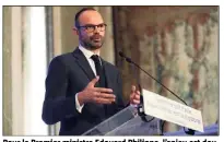  ?? (Photo AFP) ?? Pour le Premier ministre Edouard Philippe, l’enjeu est double : garantir le droit d’asile et mieux maîtriser les flux migratoire­s.