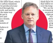  ?? ?? Hydrogen seems to be losing ground as Grant Shapps, the Energy Secretary, below, has said he will be going for a heat pump
