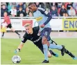  ?? FOTO: DIRK PÄFFGEN ?? Ibrahima Traoré erzielte den einzigen Gladbacher Treffer.