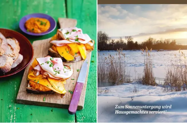  ??  ?? Winterstul­le mit Gemüseaufs­trich Rezept siehe links 2| Kartoffel-topinambur­küchlein Rezept siehe links 3| Gefüllte Champignon­s mit Linsen Rezept siehe links