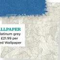  ??  ?? THE WALLPAPER Voyager platinum grey wallpaper, £21.99 per roll, Inspired Wallpaper