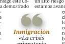  ??  ?? Inmigració­n