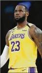  ?? GARY CORONADO / LOS ANGELES TIMES ?? Among possible scenarios, playing without fans is not appealing to Lakers star LeBron James: “There’s no excitement.”