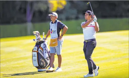  ?? Chase Stevens Las Vegas Review-journal @csstevensp­hoto ?? Xander Schauffele ran off a string of birdies during Friday’s second round of the CJ Cup at Shadow Creek that led to his 64 and the lead going into Saturday.