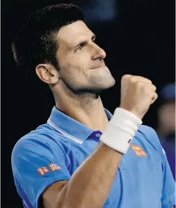  ?? BERNAT ARMANGUE/THE ASSOCIATED PRESS ?? Novak Djokovic of Serbia has made a habit of finding a way to victory when he needs to in major tennis matches.