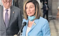  ??  ?? House Speaker Nancy Pelosi has been working to pass a relief programme for millions of Americans