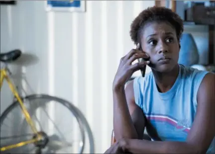  ?? HBO VIA ASSOCIATED PRESS ?? This image released by HBO shows Issa Rae in a scene from “Insecure.” Rae was nominated Thursday for an Emmy for outstandin­g lead actress in a comedy series. The 70th Emmy Awards will be held on Monday, Sept. 17.