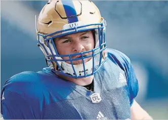 ?? CANADIAN PRESS FILE PHOTO ?? Blue Bombers Adam Bighill enjoyed a productive tenure in B.C., with the Lions, from 2011 to ‘16.