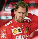  ?? FOTO: TOM BOLAND/DPA ?? Hatte auch schon bessere Laune: Sebastian Vettel vor dem Rennen in Frankreich.