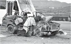  ??  ?? Tragedia. El accidente ocurrió el miércoles en la carretera a Zacatecas.