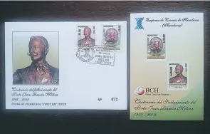  ??  ?? Serie del centenario de la muerte del poeta Juan Ramón Molina. Aún lo puede adquirir en Honducor por 55 lempiras.