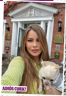  ?? ?? ADIÓS CORK!
The jig’s up: Ms Vergara and her cute Chihuahua Bubbles say ‘slán’ to Cork