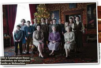  ?? ?? 1991 in Sandringha­m House: Familienfo­to der königliche­n Familie an Weihnachte­n