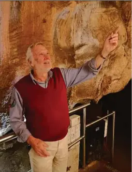  ??  ?? As a former cave operations manager, Commins is highly knowledgea­ble about things related to Jenolan Caves.