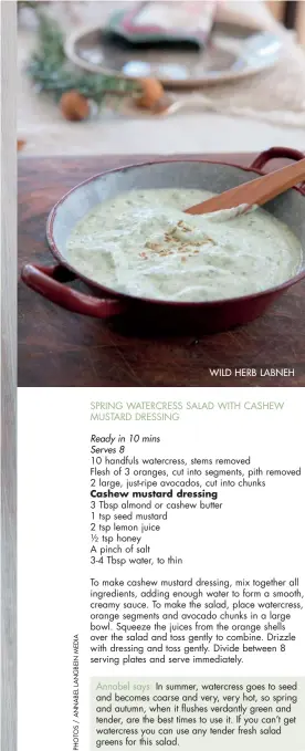  ??  ?? WILD HERB LABNEH