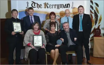  ??  ?? Finalists in the Best Enterprise Award sponsored by NEWKD, with representa­tives from Local Link Kerry, Food Share Kerry and the Killorglin Family Resource Centre.