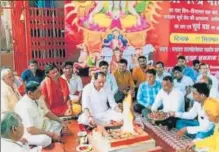  ?? HT FILE PHOTO ?? ■ Congress MLA Rakesh Singh held a yagna on PM Modi’s birthday.