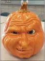  ?? ?? This grumpy but fun pumpkin is a sample of the ceramics work completed at the Mentor Senior Center.