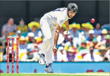  ?? AP ?? After bagging three wickets in the first innings of the deciding Test at the Gabba, Shardul Thakur featured in a game-changing 123-run stand with Washington Sundar to help India reduce Australia’s lead to just 33 runs.